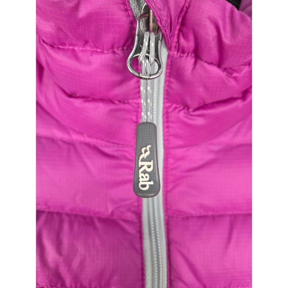 Rab Down Puffer Jacket Womens Small UK10 Pink Lightweight Outdoor Travel Winter - Picture 7 of 13